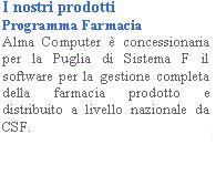  I nostri prodotti 